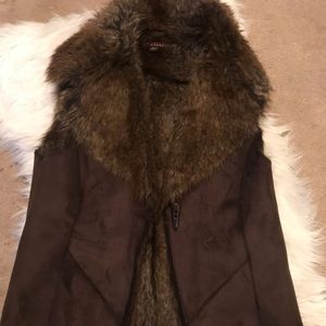 Faux fur vest